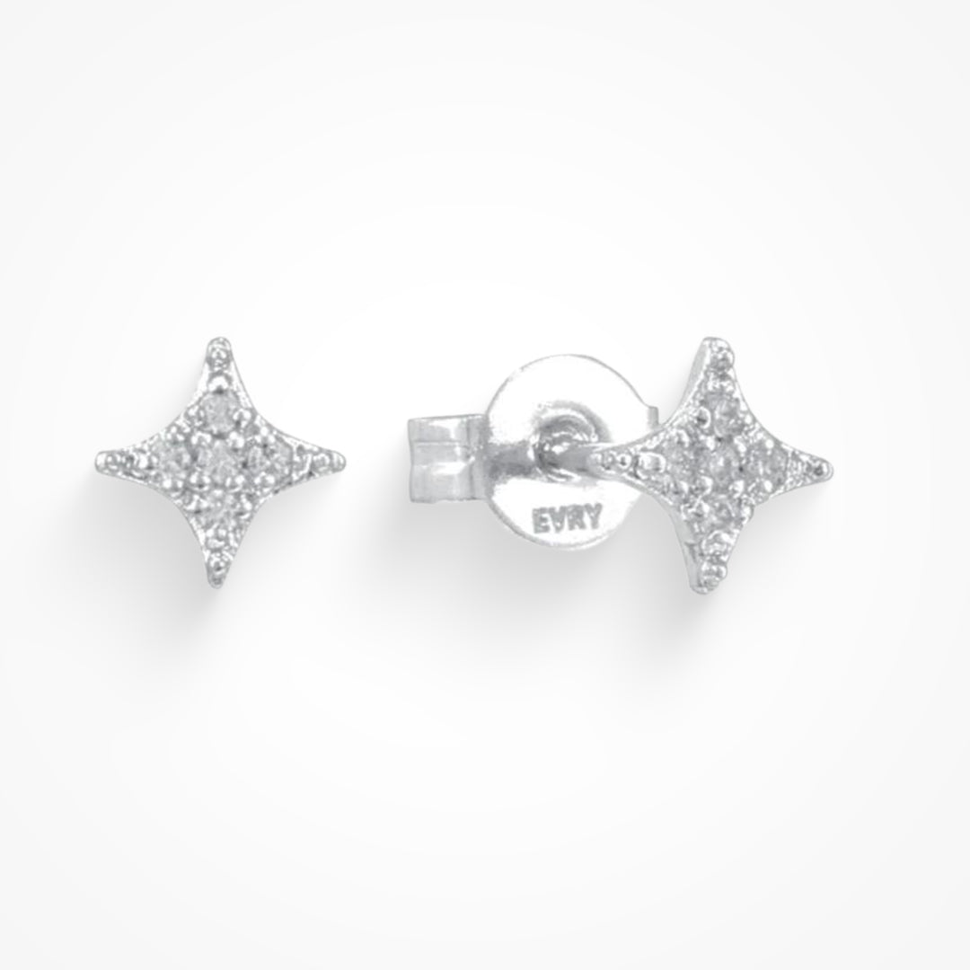 Sterling Silver Star Earrings Star Collection Elite