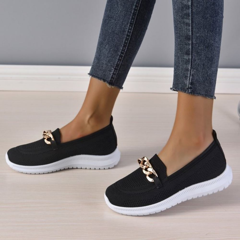 Ariella | Breathable Chunky Sneakers with Chain Design