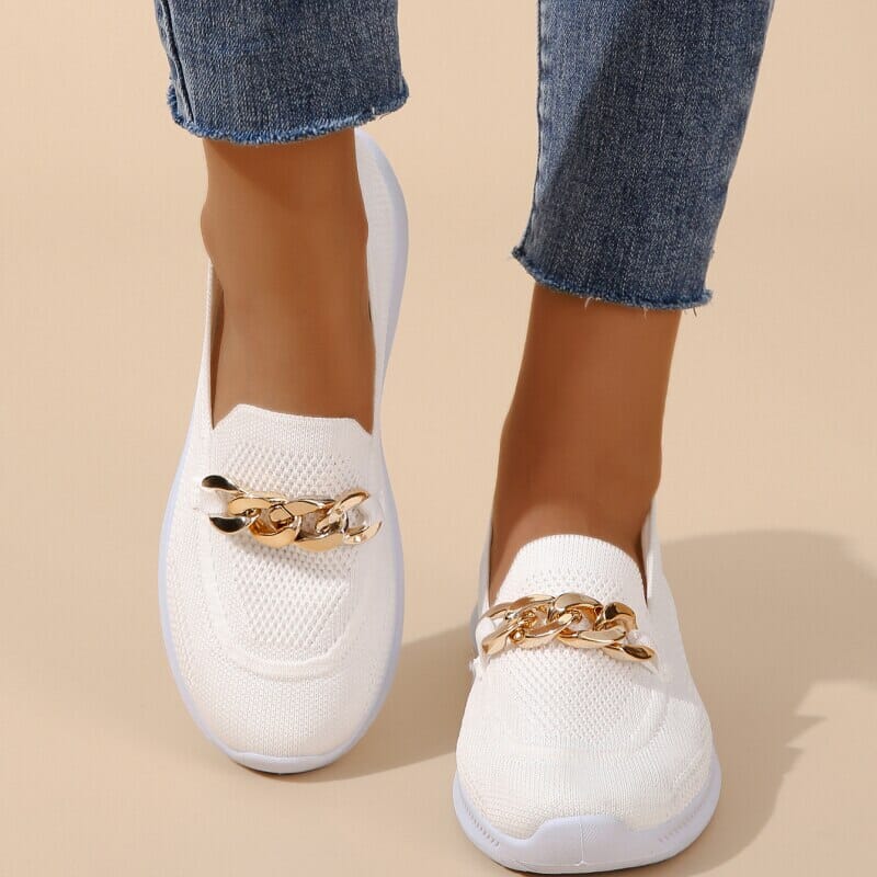 Ariella | Breathable Chunky Sneakers with Chain Design