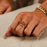 Curb Chain Ring Luxe Collection Exclusive For Layering Looks